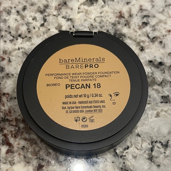 NEW - bareMinerals Performance Wear Powder Foundation - PECAN 18 - Picture 2 of 5